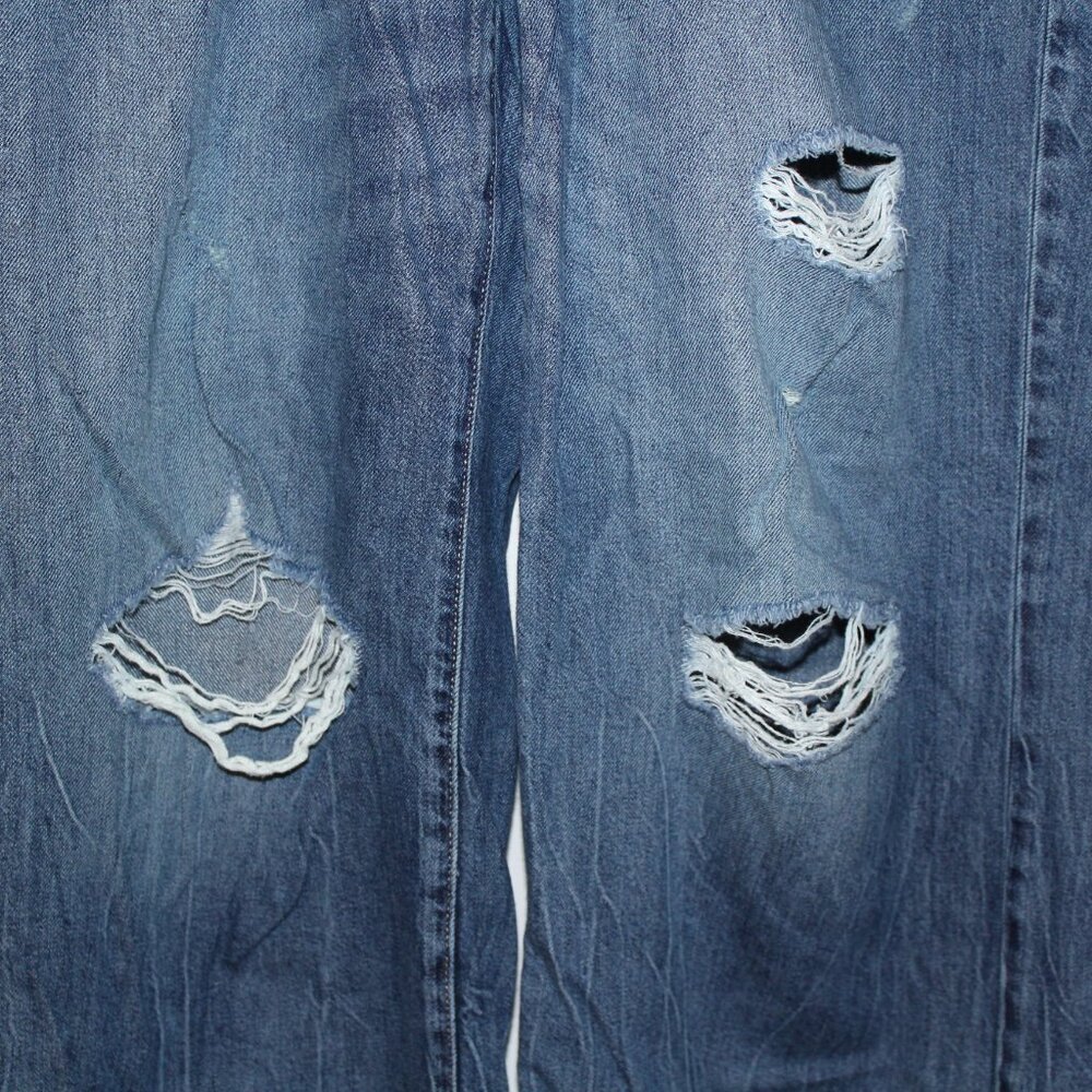 Lane Bryant Women's Pull On Wide Leg Distress Jeans Size 14 - Picture 7 of 9